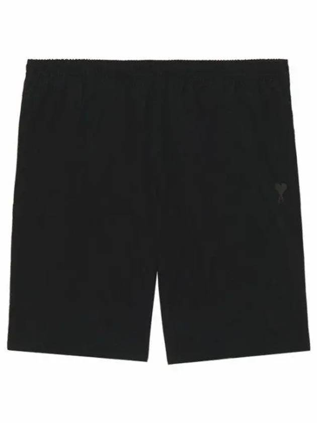 Pocket Heart Logo Swim Shorts Black - AMI - BALAAN 2