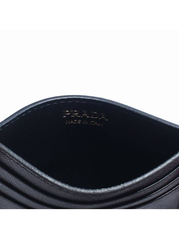 Metal Logo Saffiano Card Wallet Black - PRADA - BALAAN 5