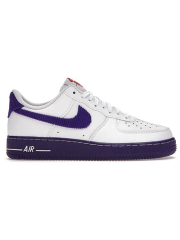 Air Force 1 07 LV8 EMB Low Top Sneakers White Court Purple - NIKE - BALAAN 1