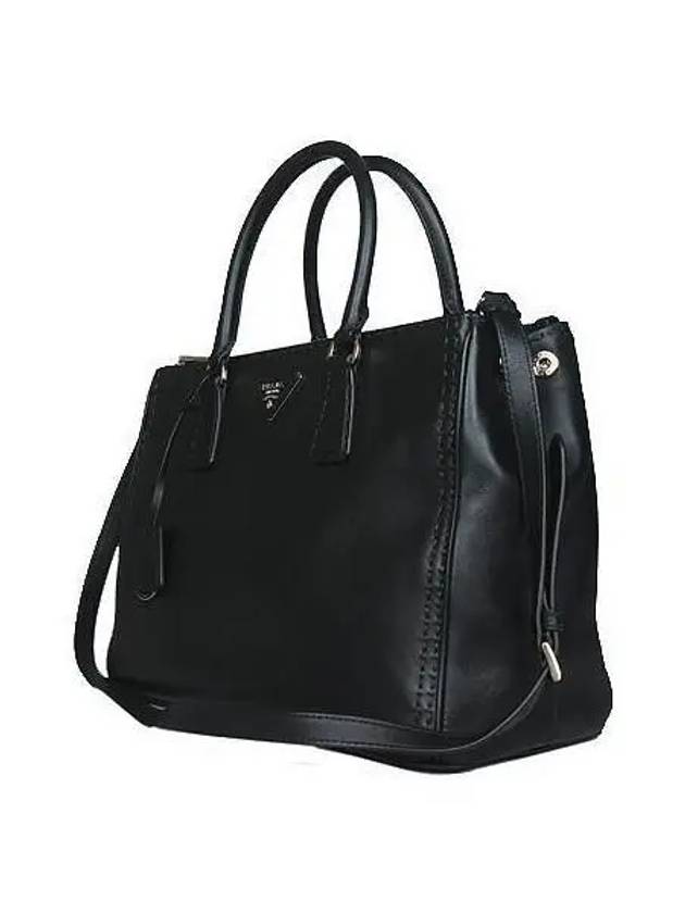 BN2274 Black City Calf Leather Tote Bag Shoulder Strap 2WAY - PRADA - BALAAN 2