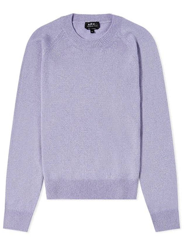 Women's Wool Sweater Knit Top Purple - A.P.C. - BALAAN 1