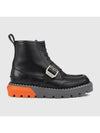 Men's GG Lace-Up Ankle Boots Black - GUCCI - BALAAN 1