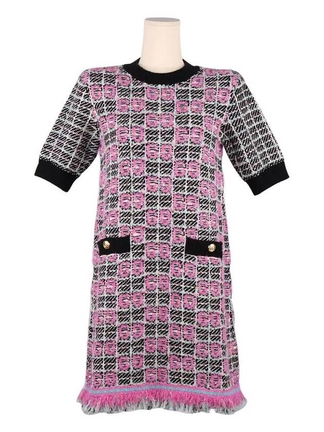 GG Pattern Knit Midi Dress Pink - GUCCI - BALAAN 2