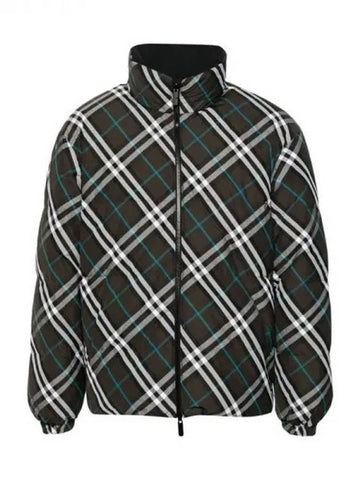 Reversible check high neck padding - BURBERRY - BALAAN 1