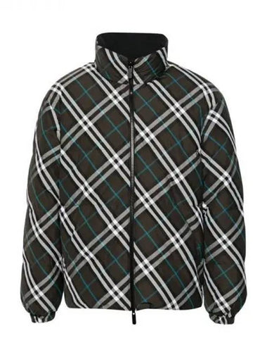 Reversible check high neck padding - BURBERRY - BALAAN 1