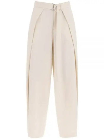 Belt Wide Pants Ivory - AMI - BALAAN 2