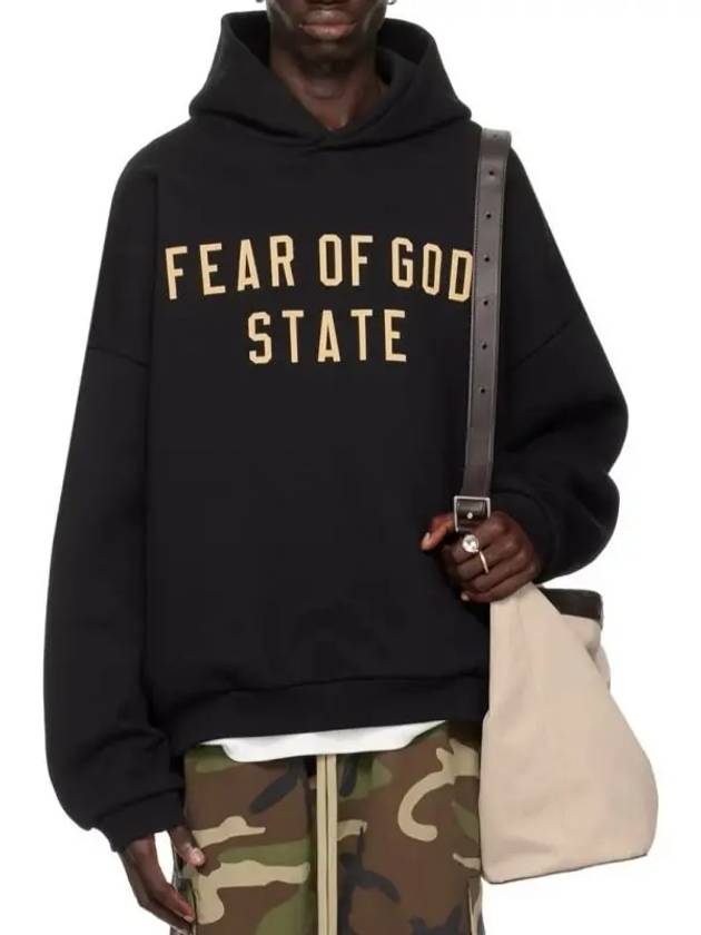 Fleece Hoodie Black - FEAR OF GOD ESSENTIALS - BALAAN 4