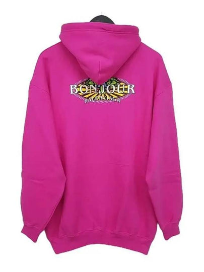 Bonjour Oversized Hoodie Pink - BALENCIAGA - BALAAN 2