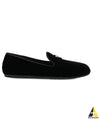 Velvet Loafers Black - PRADA - BALAAN 2