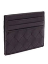 Intrecciato Leather Card Wallet Espresso - BOTTEGA VENETA - BALAAN 3