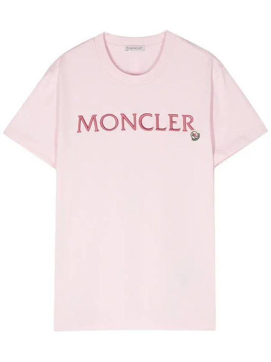 Embossed Logo Women s Cotton Short Sleeve T Shirt 8C00006 829HP - MONCLER - BALAAN 1