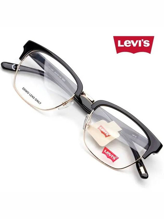 Glasses Frame LS113 01 Lower Gold Frame Men Women Brand Retro Halfrimmed Fashion - LEVI'S - BALAAN 2