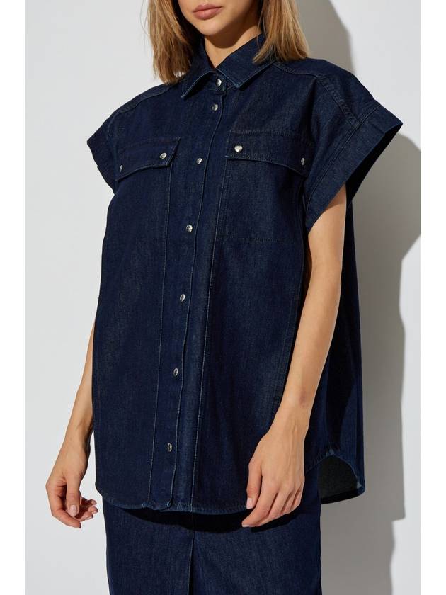 Iro Denim Shirt Tatsuya, Women's, Navy Blue - IRO - BALAAN 3