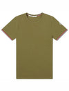 Arm Logo Round Short Sleeve T-Shirt Khaki - MONCLER - BALAAN 2