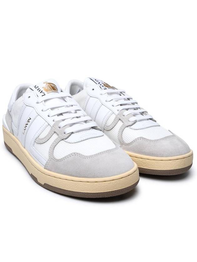 Clay Lace-Up Low Top Sneakers White - LANVIN - BALAAN 3