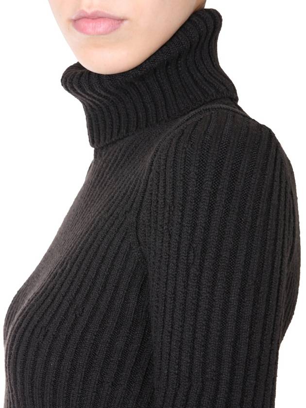 Women's Slim Fit Roll Turtleneck Black - BOTTEGA VENETA - BALAAN 5