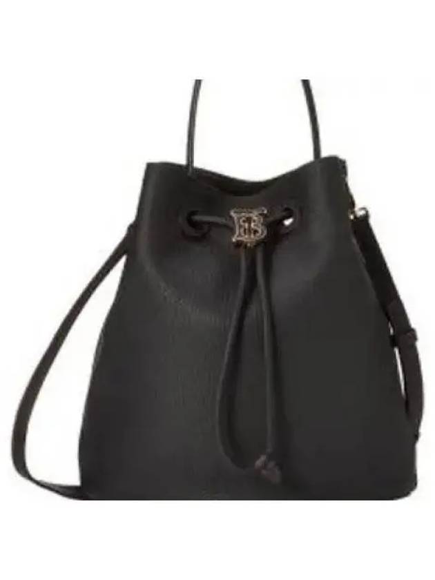 Small Grainy Leather TB Bucket Bag Black - BURBERRY - BALAAN 2