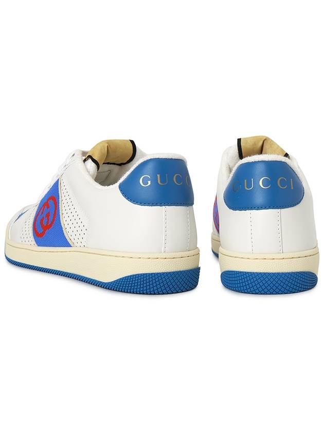 Screener Interlocking G Low Top Sneakers Blue White - GUCCI - BALAAN 7