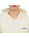 Serif Embroidered Logo Hoodie Cream - SPORTY & RICH - BALAAN 7