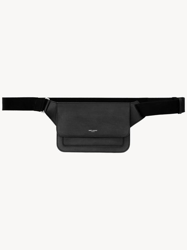 Paris Leather Belt Bag Black - SAINT LAURENT - BALAAN 1