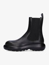 Round Toe Calf Leather Chelsea Boots Black - JIL SANDER - BALAAN 2