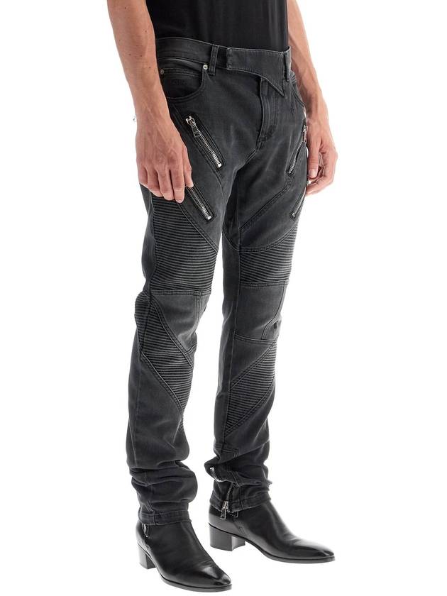 Men s Slim Fit Biker Jeans Black - BALMAIN - BALAAN 3