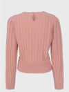 Women's Magnolia Wool Open Back Puff Knit Top Pink - MICANE - BALAAN 7