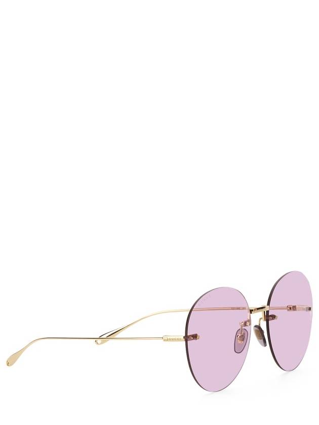 round frame gold metal sunglasses pink - GUCCI - BALAAN 4