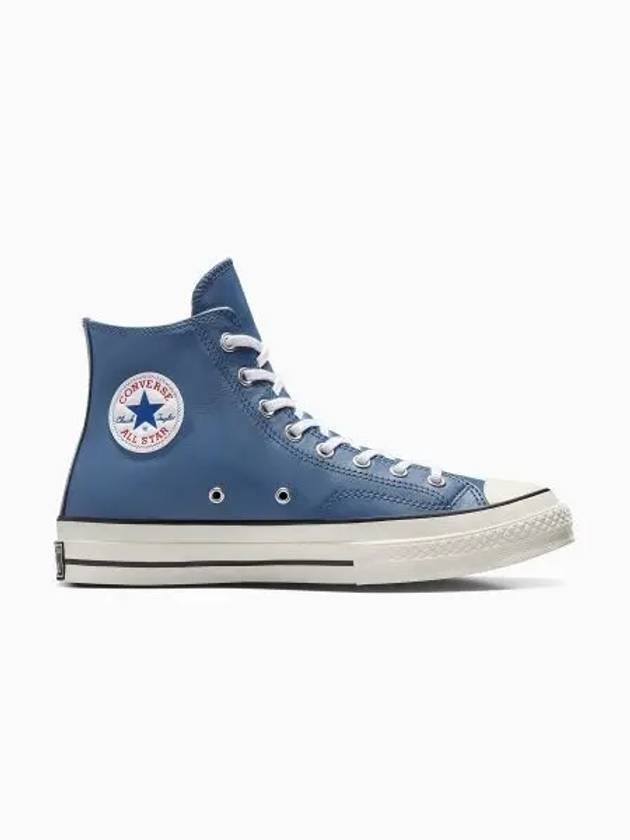 Chuck 70 Leather High Top Sneakers Lakeside Blue - CONVERSE - BALAAN 2