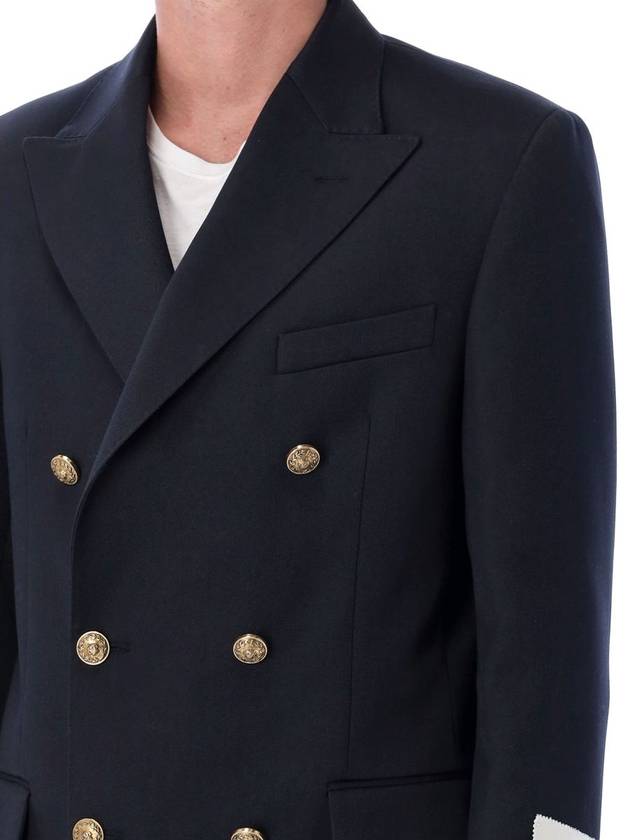 Men's Double-Breasted Blazer In Dark Blue - GOLDEN GOOSE - BALAAN 4