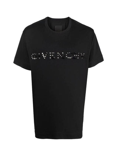 stud logo detail short sleeve t-shirt black - GIVENCHY - BALAAN 1