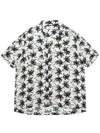 Hawaiian Palm Tree Print Short Sleeve Shirt White - ROLLING STUDIOS - BALAAN 1