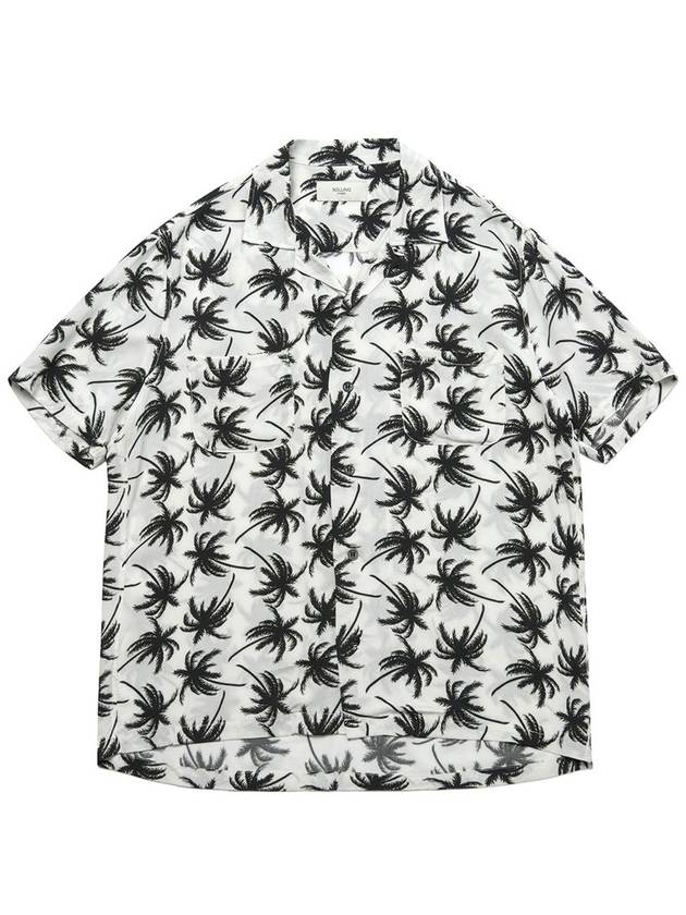 Hawaian Shirt PalmTree White - ROLLING STUDIOS - BALAAN 1