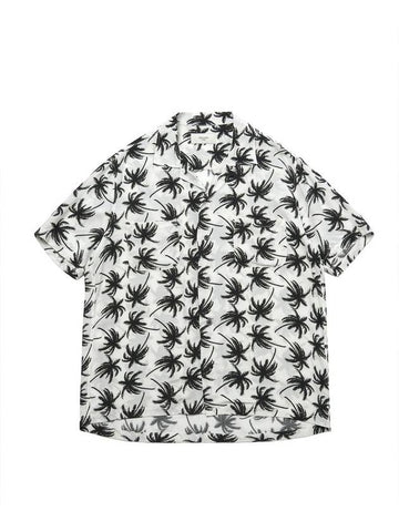 Hawaian Shirt PalmTree White - ROLLING STUDIOS - BALAAN 1