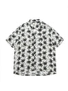 Hawaiian Palm Tree Print Short Sleeve Shirt White - ROLLING STUDIOS - BALAAN 2