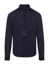 Silk Long Sleeve Shirt Navy - BRUNELLO CUCINELLI - BALAAN 2