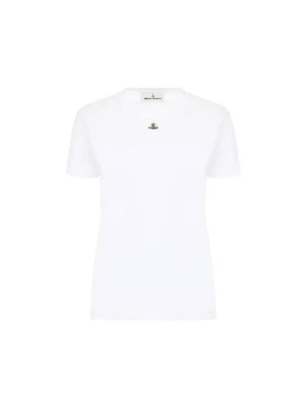 Embroided ORB Peru Short Sleeve T-Shirt White - VIVIENNE WESTWOOD - BALAAN 2