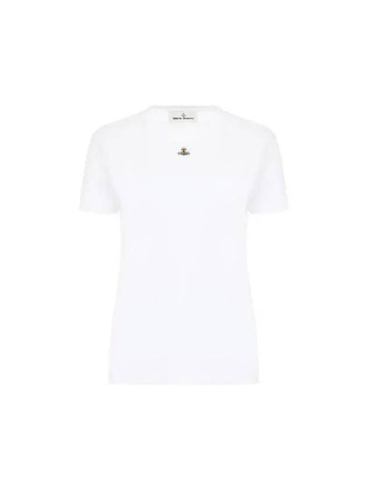 Embroided ORB Peru Short Sleeve T-Shirt White - VIVIENNE WESTWOOD - BALAAN 2