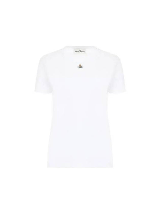 Embroided ORB Peru Short Sleeve T-Shirt White - VIVIENNE WESTWOOD - BALAAN 2