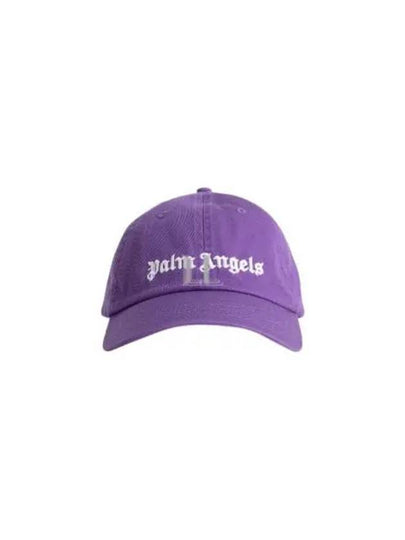 Men's Embroidery Logo Ball Cap Purple - PALM ANGELS - BALAAN 2