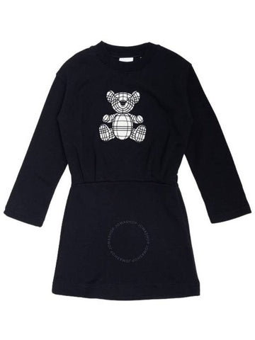 Kids Thomas Bear Long Sleeve Dress Black - BURBERRY - BALAAN 1