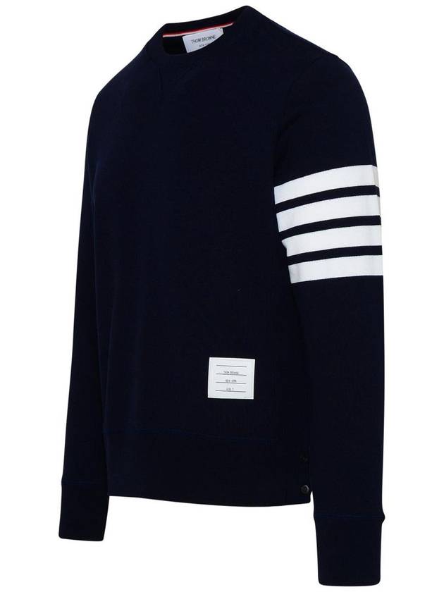 4 Bar Loopback Jersey Sweatshirt Navy - THOM BROWNE - BALAAN 3