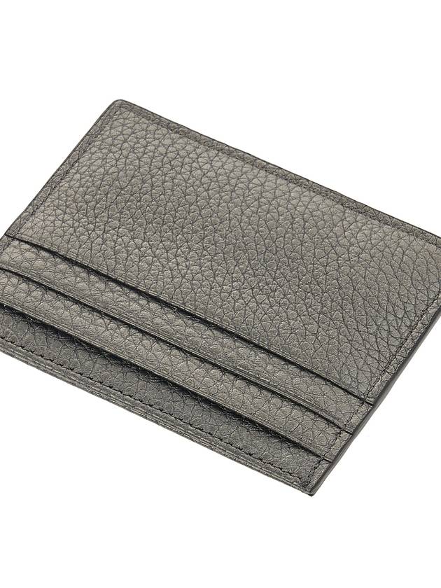 FF Baguette Logo Leather Card Wallet Grey - FENDI - BALAAN 8