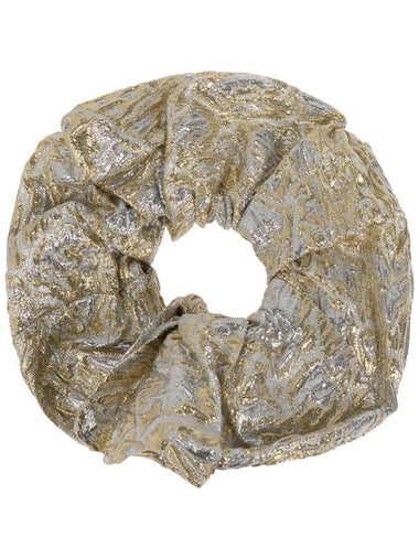 Ganni Hair Scrunchie With Lurex Thread, Women's, Silver - GANNI - BALAAN 1