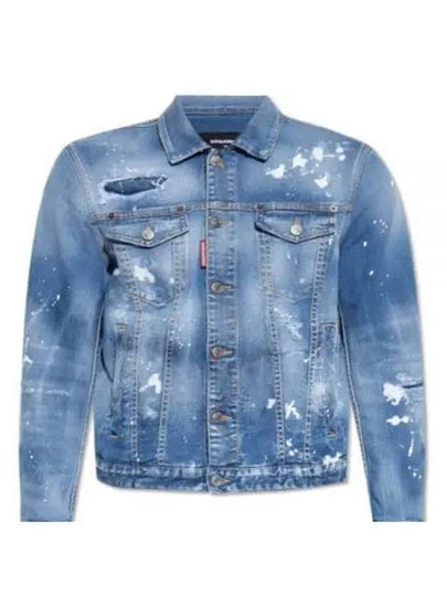 Dan Distressed Jacket Blue - DSQUARED2 - BALAAN 2