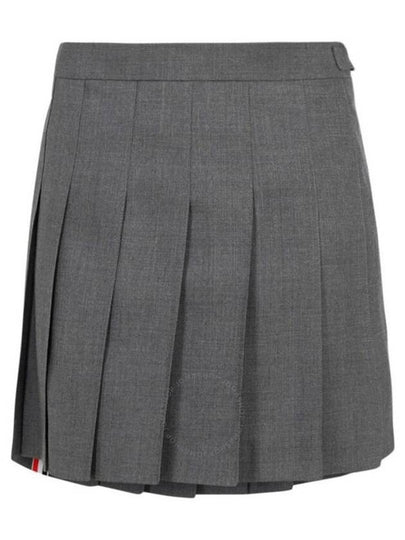 RMB Wool Mini Pleated Skirt Grey - THOM BROWNE - BALAAN 2