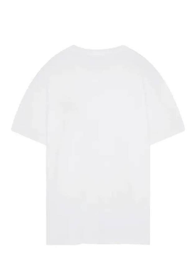 Logo Patch Short Sleeve T-Shirt White - STONE ISLAND - BALAAN 4