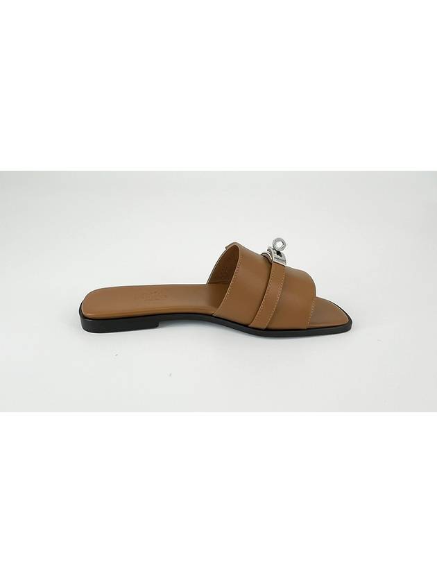 Women's Julia Calfskin Slippers Natural - HERMES - BALAAN 7