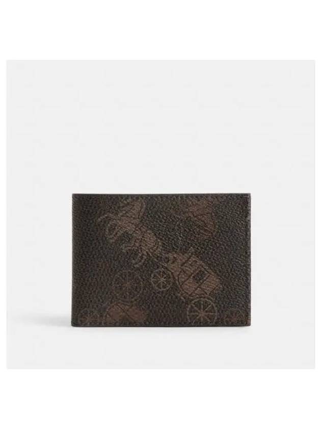 Slim Billfold Wallet Large Horse and Carriage CM407 W8F - COACH - BALAAN 1