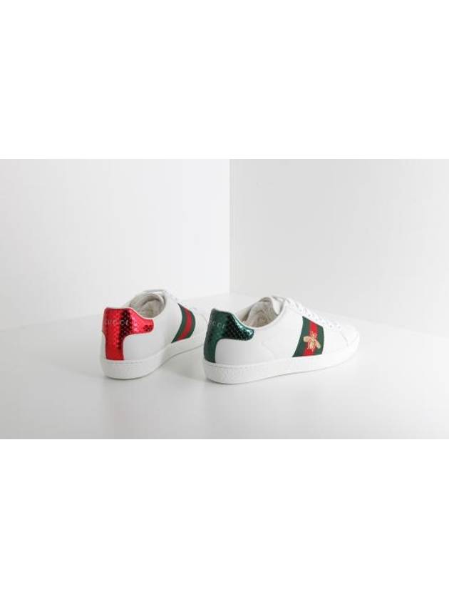 Ace Bee Embroidered Low Top Sneakers White - GUCCI - BALAAN 5